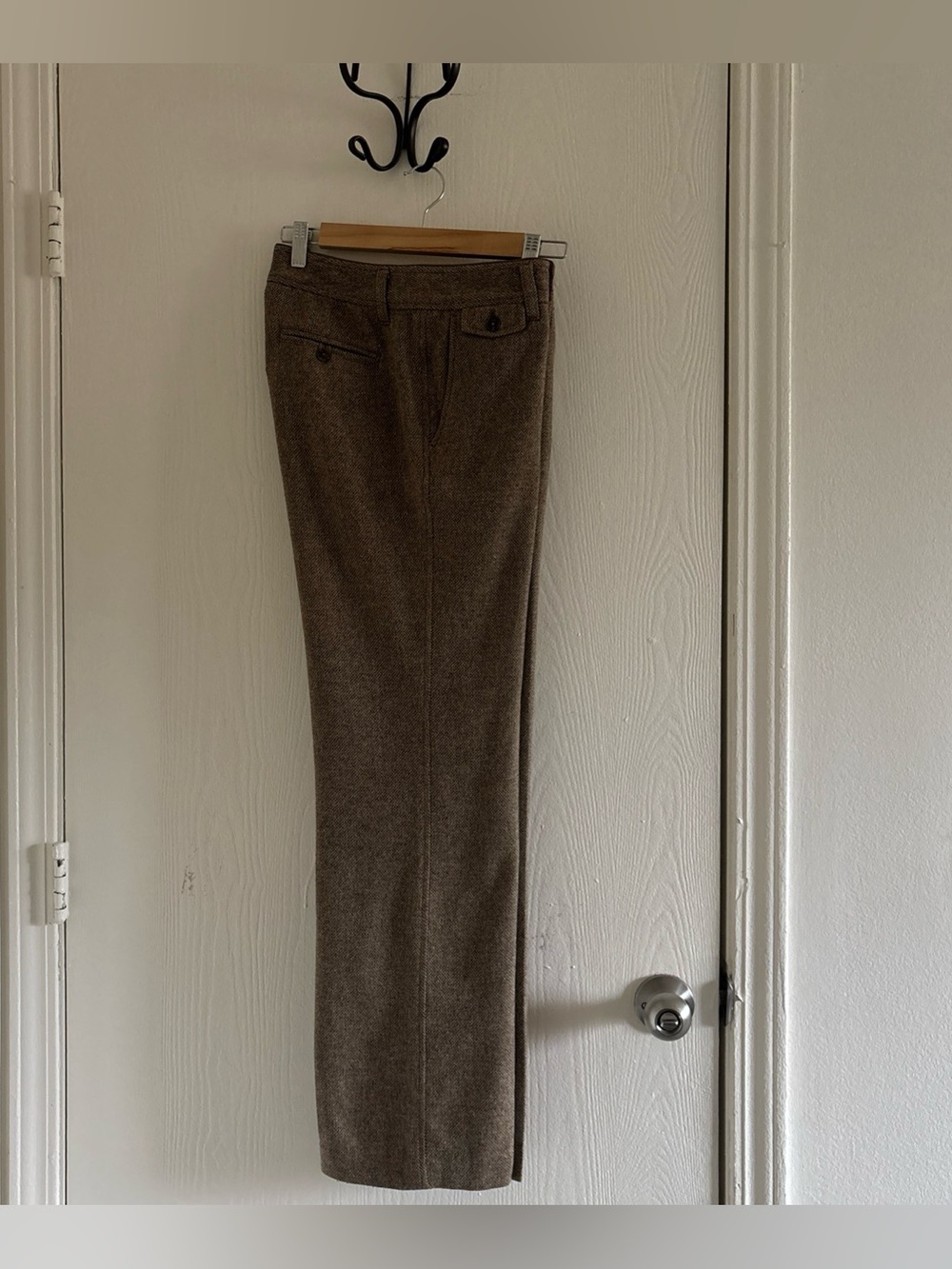 Eddie Bauer Wool Blend Dress Pants Size 4 Brown Career Office Stretch - Picture 5 of 9